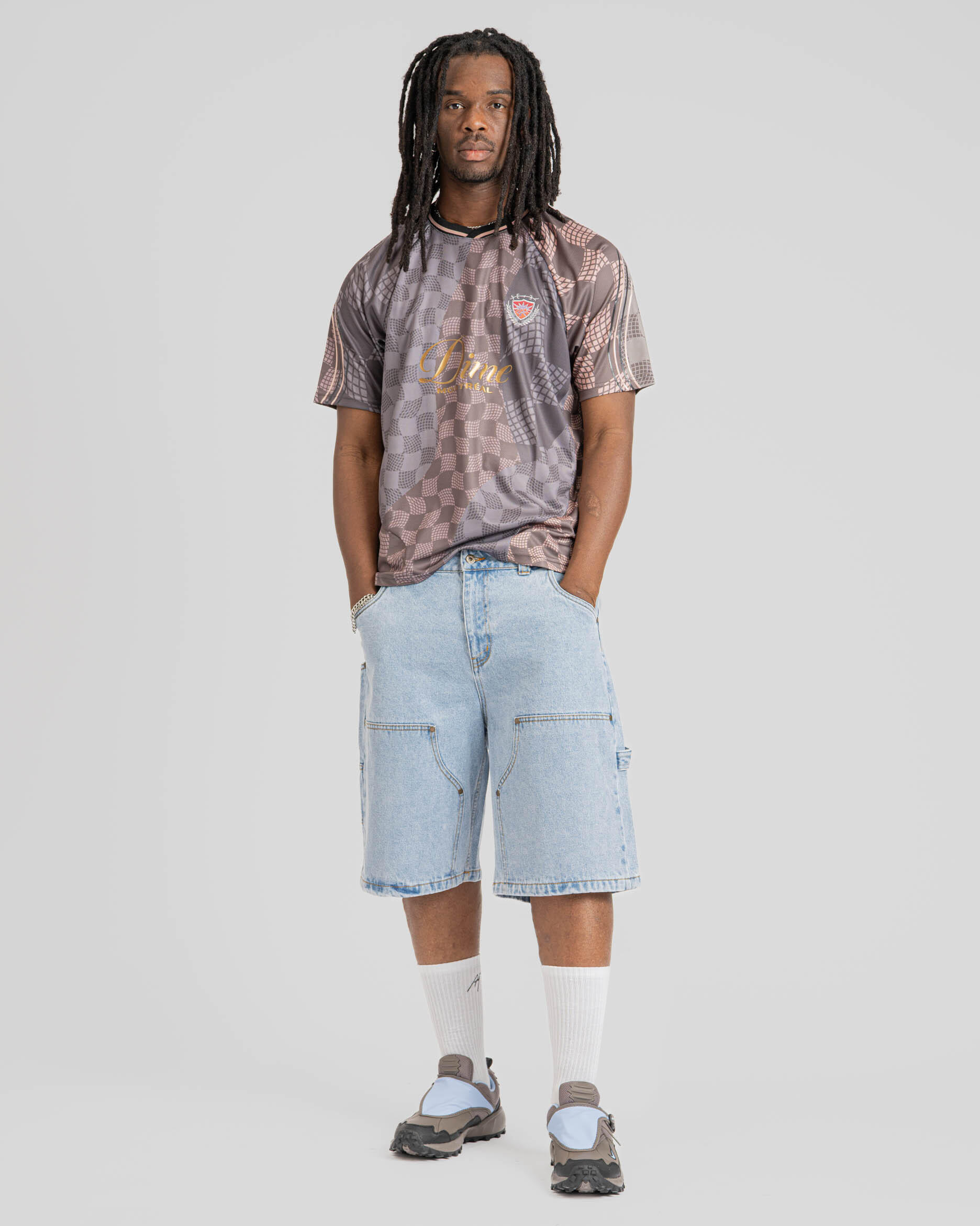 Dime Checkered Home Jersey | DIMESU254GRY | AFEW STORE